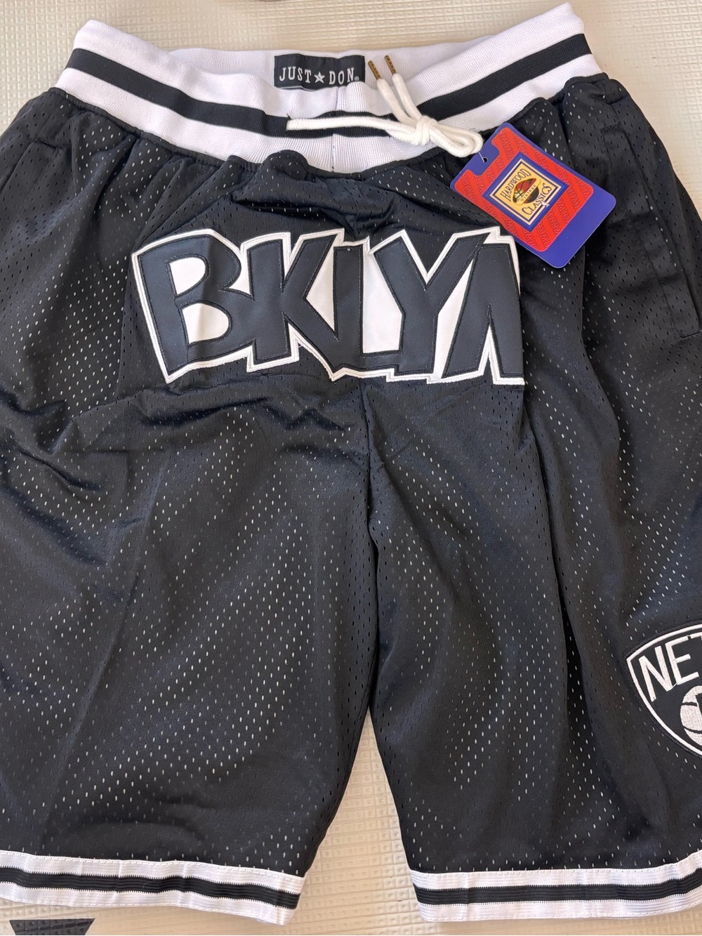BKLYN Nets Black Mesh Basketball Shorts